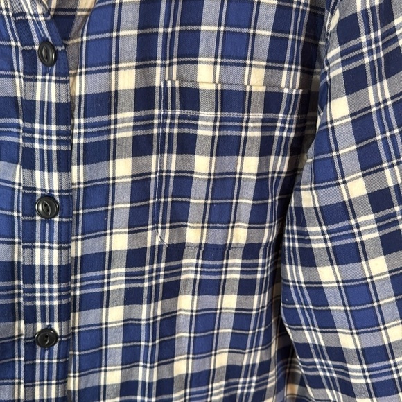 L.L. Bean Blue Plaid Fleece Lined Shacket Size XL REG - Picture 3 of 7